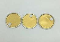 Καπάκια φύλλων αλουμινίου αλουμινίου πενών βαθμού τροφίμων για νηπίων σκονών εμπορευματοκιβωτίων συσκευασίας εύκολη φλούδα EOE χρώματος μη χυσιμάτων τη χρυσή