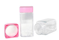 Food Grade Clear PET Transparent Plastic Jars With Colorful Screw Lids