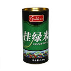 Περιβαλλοντικά πράσινα σύνθετα δοχεία εγγράφου χαρτονιού με το χρυσό κινητό καπάκι κασσίτερου για το ρύζι, τσάι, ξηρά τρόφιμα