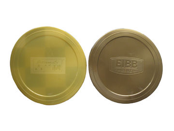 Customized removable orange PE lid / caps for milk powder cans SGS / FDA