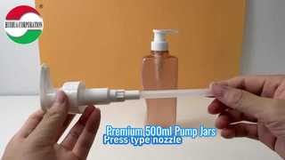 500ML PET Μπουκάλι Πλαστικό Δοχείο Αντλία Πιέσεως Καπάκι Για Σαμπουάν & Αφρόλουτρο