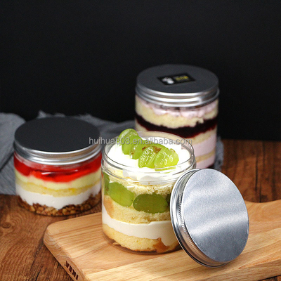 Logo Printing Cake Container Different Capacity Plastic Can with Aluminum Cap for Cake