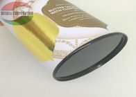 Anti-rust Movable Metal Lid Kraft Paper Tube Packaging For Coffee