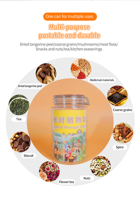 Low MOQ Good Airtight 1000ml 1500ml 1800ml PET Jar Plastic Can for Storage