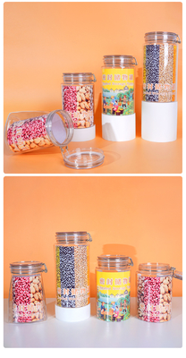 Low MOQ Good Airtight 1000ml 1500ml 1800ml PET Jar Plastic Can for Storage