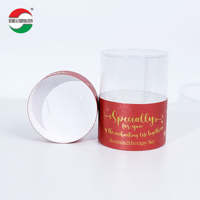 Custom Transparent Paper Tube Packaging with PVC Window for Cosmetics