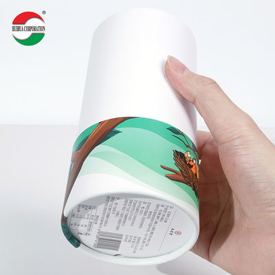 Factory Price Recyclable Food Grade Cylinder White Cardboard Paper Jar Paper Tube Packaging
