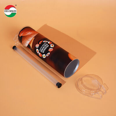 Custom Push pop Sushi Packaging Sushi Push Pop Container Cylinder Push up Cylinder Paper Tube Packaging for Food Cake