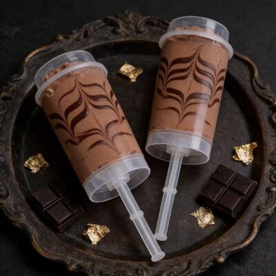 PP Plastic Takeout Sushi Roll Push up pop Tube Packaging Shooter Cup Cylinder Container with Lid