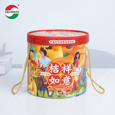 Customized Size Kraft Paper Tube Packaging with Metal Lid for Fruits - Biodegradable and Sustainable