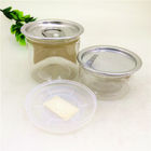 Σαφής πλαστικός κύλινδρος FDA, ξηρά φλούδα αργιλίου δοχείων καννάβεων 50ml από το βάζο τροφίμων
