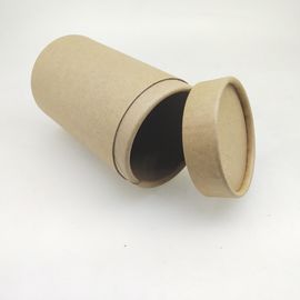 Biodegradable Full Kraft Paper Tubes Embossing Logo For Tea / Dried Food