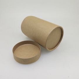 Biodegradable Full Kraft Paper Tubes Embossing Logo For Tea / Dried Food