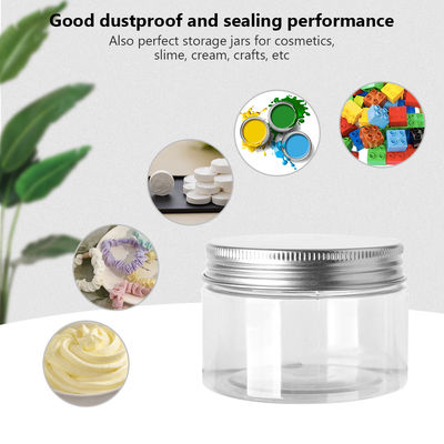 Food Grade PET Plastic Cans With Silver LIDS And Transparent Cans Of Various Sizes