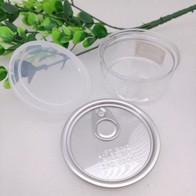 FSSC Manufacturer Food Grade Wide Mouth With Aluminum Lid Easy Open PET Bottles Can Canned Food