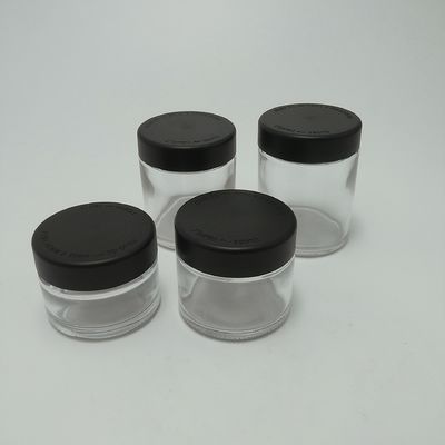 3oz Childproof Clear Containers Herbs Flowers Glass Jar CBD Flowers Jar
