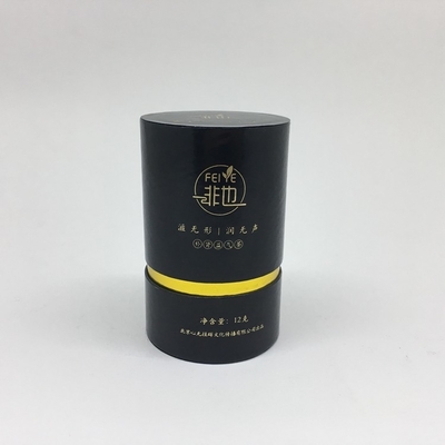 Custom Loose-Leaf Tea Gold Paper Tube Packaging with Clear Cut Out and 128/157g Art Paper