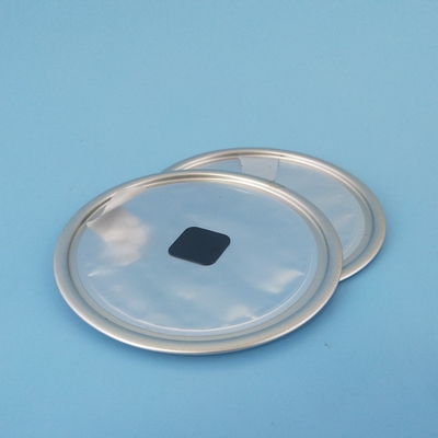 401# 99mm Round Shape Peel Lid For Coffee Can Aluminum Foil Lid With One Way Valve