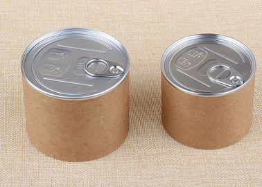 Customized Design Recycled Food Grade Health Care Capsules Kraft Paper Tubes Packaging With Easy Peel Off Lid