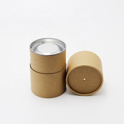 Food Grade Customized Kraft Paper Tube Box with CMYK Printing for Candy and Tea Packaging