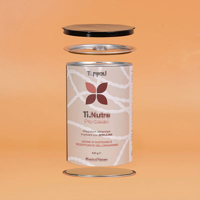 Food Grade Powder Custom Design Tubes Cardboard Packaging Cans With Plastic Shaker Lid