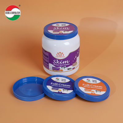 Τροφική ποιότητα 502# 125mm πλαστικό PP PE κάλυμμα κάλυμμα για μπουκάλι γάλακτος σε σκόνη ISO / SGS / FDA / FSSC Εγκριθεί