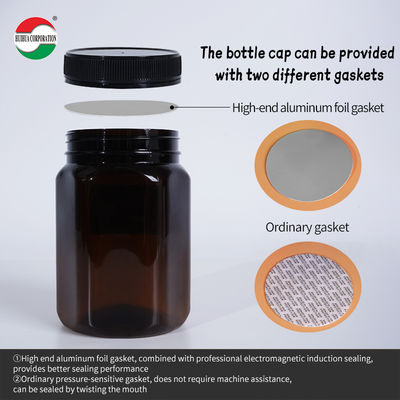 Custom Clear PET Bottle with Screw Lid for Food Grade Packaging