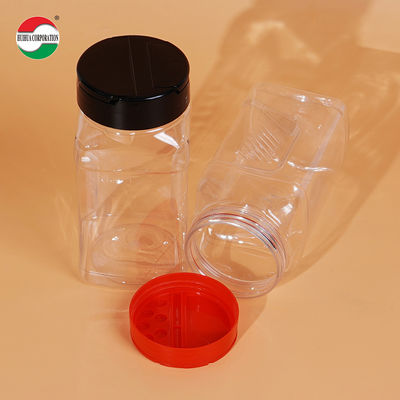 Food Grade Wholesale PET Plastic Spice Jar Seasoning Bottle With PP Butterfly Lid For Salt And Pepper Shaker