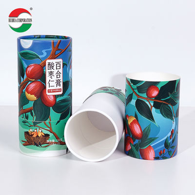 Factory Price Recyclable Food Grade Cylinder White Cardboard Paper Jar Paper Tube Packaging