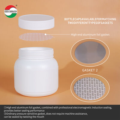 High Volume Empty HDPE Plastic Jars for Medicine Powder Bottles Supplement Pill Vitamin with Gasket Airtightness