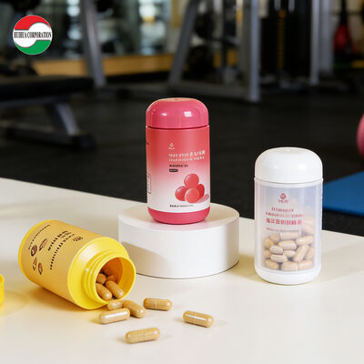 Εταιρική άμεση πώληση HDPE φάρμακο πλαστικό μπουκάλι με φιάλη για συμπλήρωμα βιταμινών χάπι κενό βάζο συσκευασία