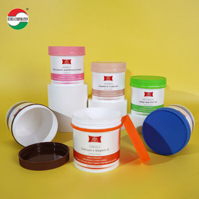 HDPE Plastic Vitamin Bottle Food Grade Jar Wide Mouth Manufacturing Wholesale Cylinder Screw Top