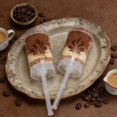 PP Plastic Takeout Sushi Roll Push up pop Tube Packaging Shooter Cup Cylinder Container with Lid