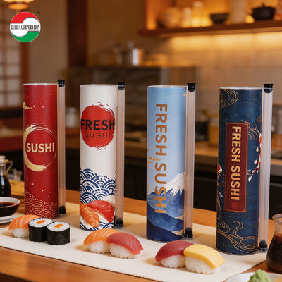 Νέο σχεδιασμό Περιβαλλοντικά φιλικό Custom Printed Food Grade Pop Push Sushi Ανακυκλωμένα υλικά χαρτιού για χονδρικό λιανικό εμπόριο