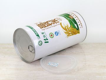 CMYK 4 color offset printing Paper Composite Cans For Baby Foods , Easy Open Lid