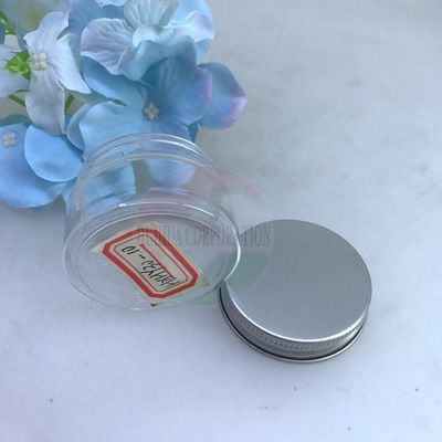 Ο σαφής πλαστικός κύλινδρος βιομηχανιών ζαχαρωδών προϊόντων 420ml μπορεί με το καπάκι αργιλίου