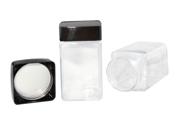 Square Pet Food Jars For Clear Plastic Pop Can Bottle Easy Open End For Dried Fruit Spice Cookies Packaging
