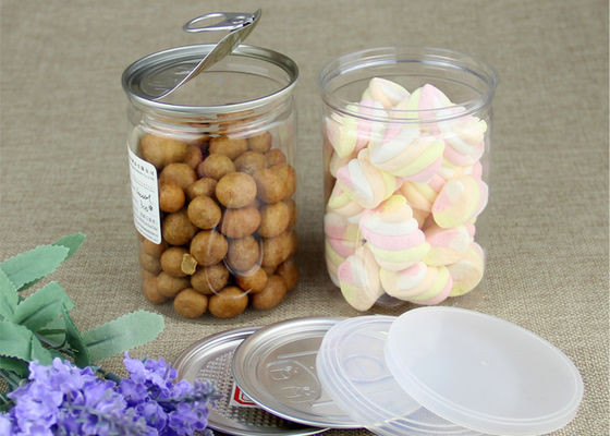 Τυποποιημένος σαφής πλαστικός κύλινδρος, φιλικά προς το περιβάλλον εύκολα ανοικτά βάζα αργιλίου